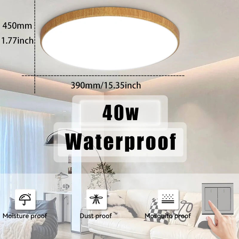 Waterproof LED Ceiling Light | 30W-40W | 220V | Black