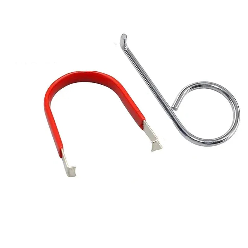 Wheel Nut Cover Removal Tool | Universal Hub Puller | Compact | Silver Red Black