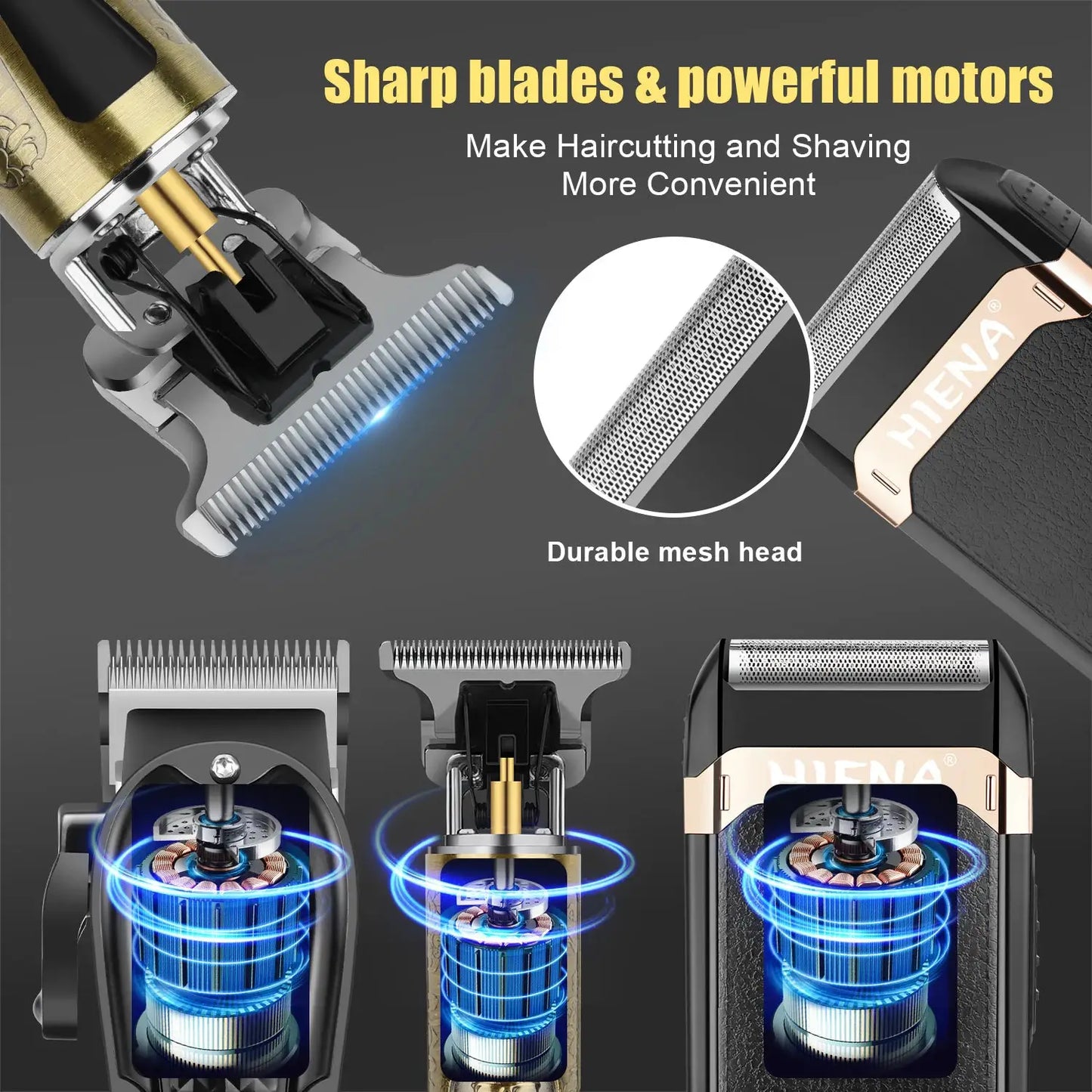 Hair Clipper | Cordless | Stainless Steel Blades | Professional Trimmer Kit