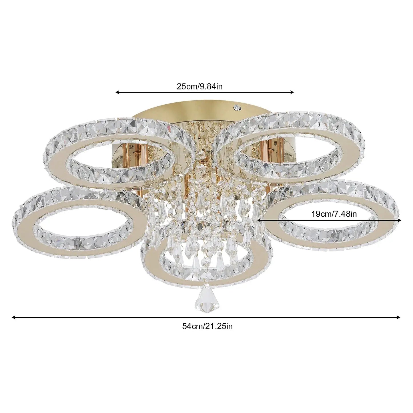 VETRULUS Led Ceiling Light Modern Home Decoration Crystal Chandelier Luxury Living Room Dining Gold Ceiling Lamp lighting from PriceLows™