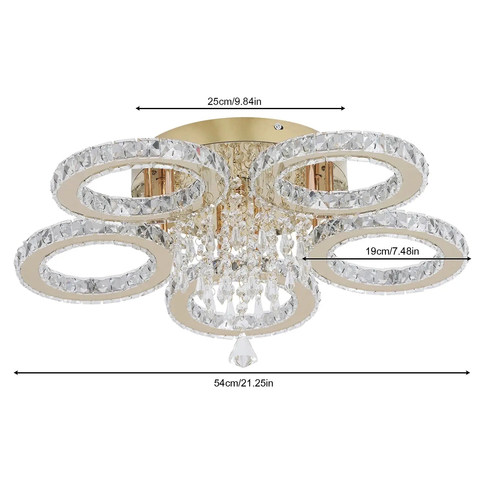 VETRULUS Led Ceiling Light Modern Home Decoration Crystal Chandelier Luxury Living Room Dining Gold Ceiling Lamp lighting from PriceLows™