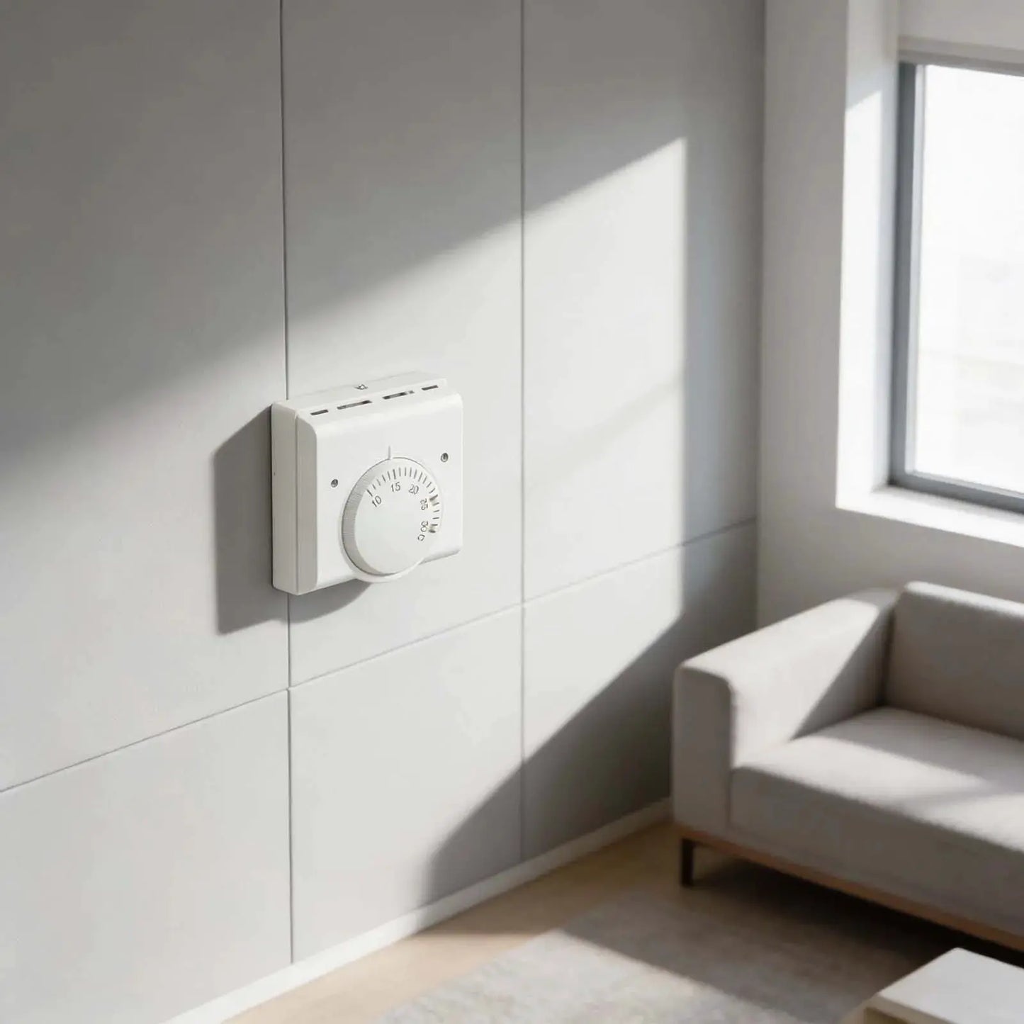 High Quality Practical Brand New Thermostat Temperature Switch White Room 2 Wire 220V AC Temperature Controller from PriceLows™