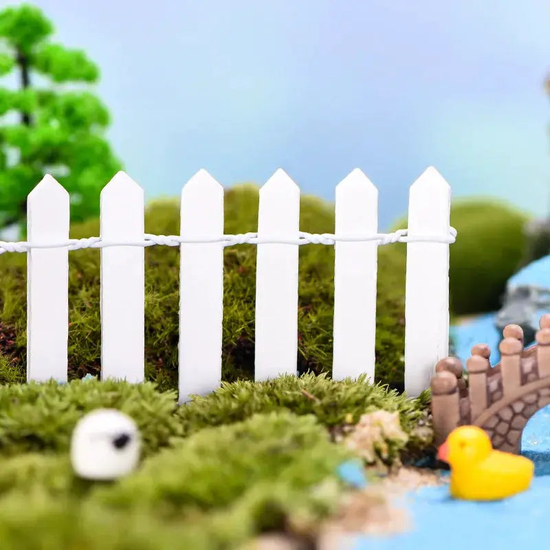 1pc Mini Fence, Garden And Bonsai Decoration Fairy Tale Garden Fence Wooden Decoration, DIY HandicraftProject Mini Picket Fence from PriceLows™