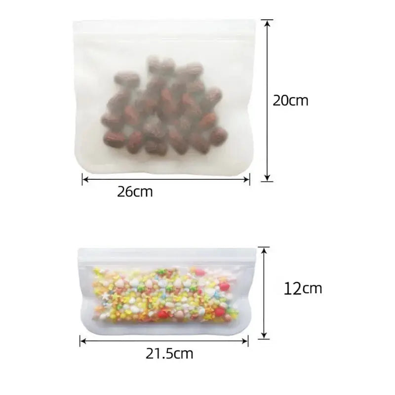 Reusable Food Storage Bags | Leakproof Zip Shut | Stand Up Design | CF296