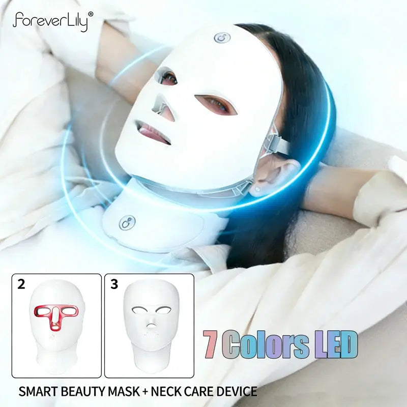 Led Face Mask | 7 Color Therapy | Skin Care Device | Home Beauty Machine