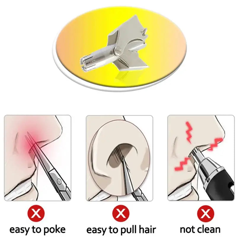 Washable Nose Ear Hair Trimmer Nose Hair Trimmer Stainless Steel Manual Nose Hair Trimmer Razor Nose Hair Shaver from PriceLows™