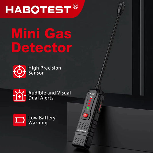 HABOTEST HT66 Gas Leak Detector Combustible Natural Methane Gas Leak Detector 50-1000PPM Sound Alarm Gas Tester from PriceLows™
