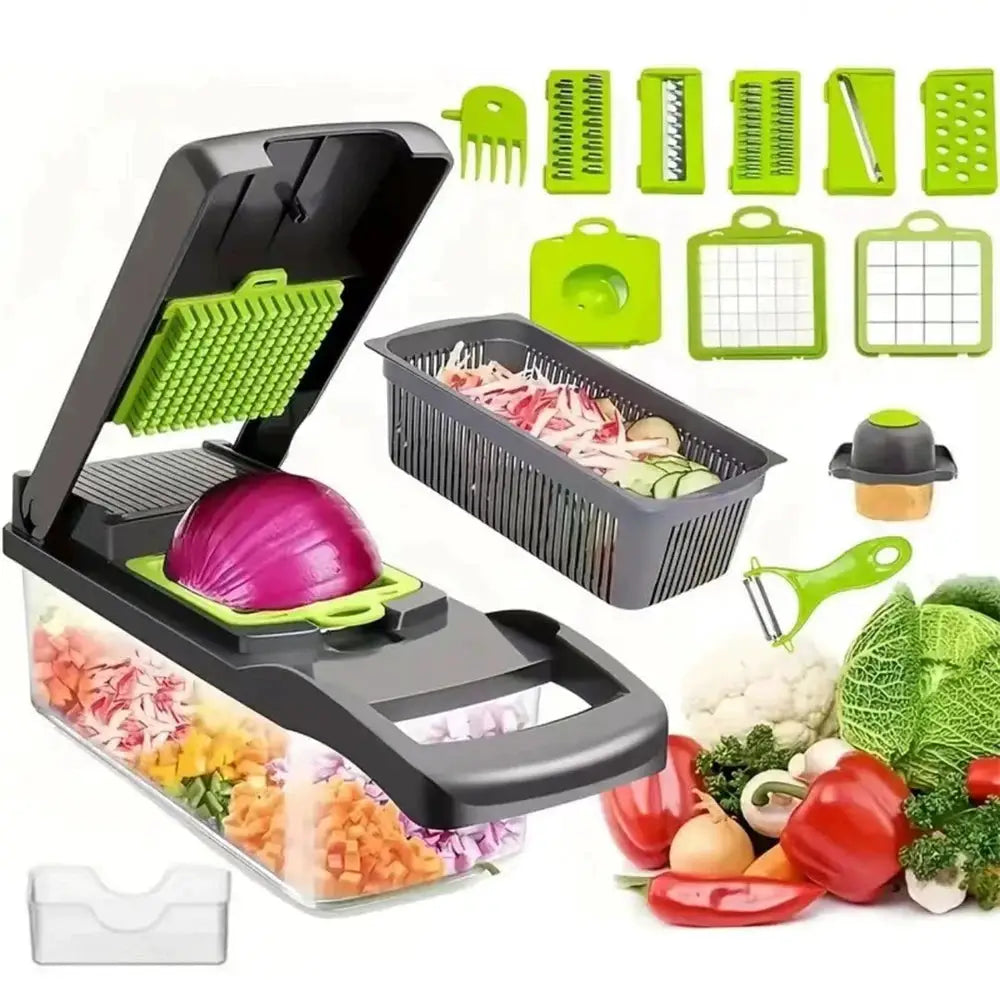 Upgraded Vegetable Chopper, Multi-Functional Easy Safe Kitchen Slicer Dicer for Fast Meal Preparation from PriceLows™
