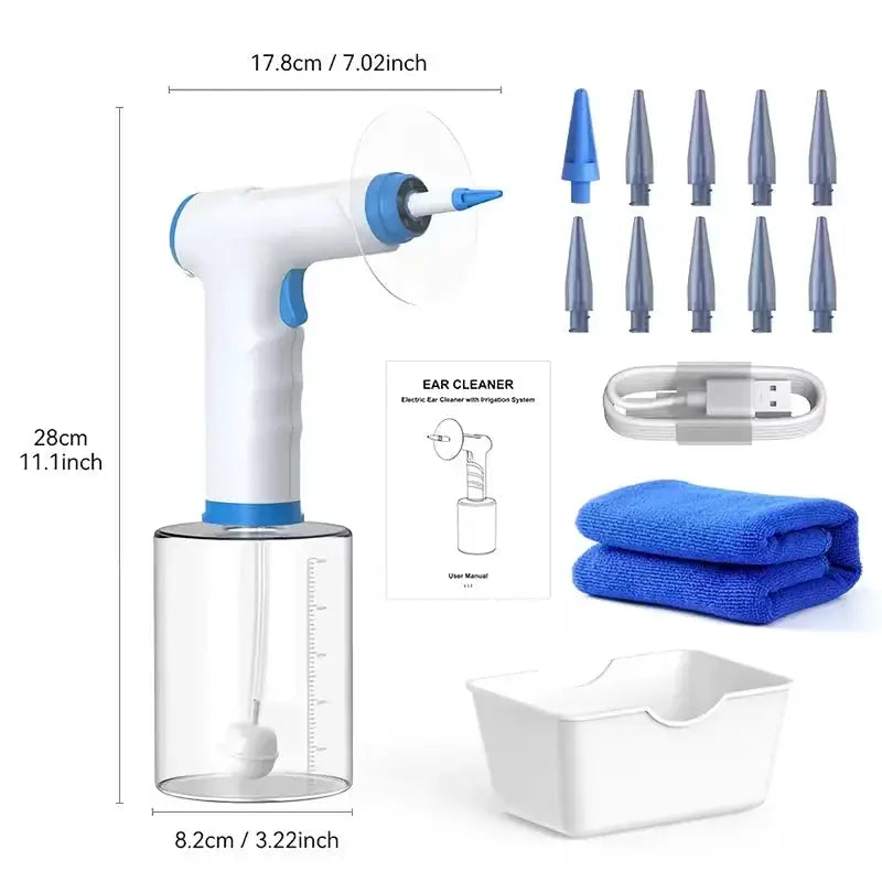 Electric Ear Cleaner with 4 Pressure Mode Electric Ear Cleaning Kit with 500ml Capacity Water TankWater Powerd Earwax Removal from PriceLows™