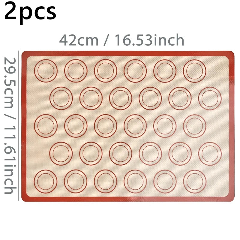 Silicone Baking Mat | 0.4mm Thick | Nonstick | 2 Pack