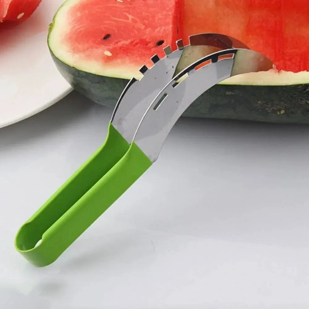 Stainless Steel Watermelon Slicer Non-slip Cutter Melon Cutter Plastic Wrap Handle Not Hurt Hands Fruit Cutting Tool Summer from PriceLows™