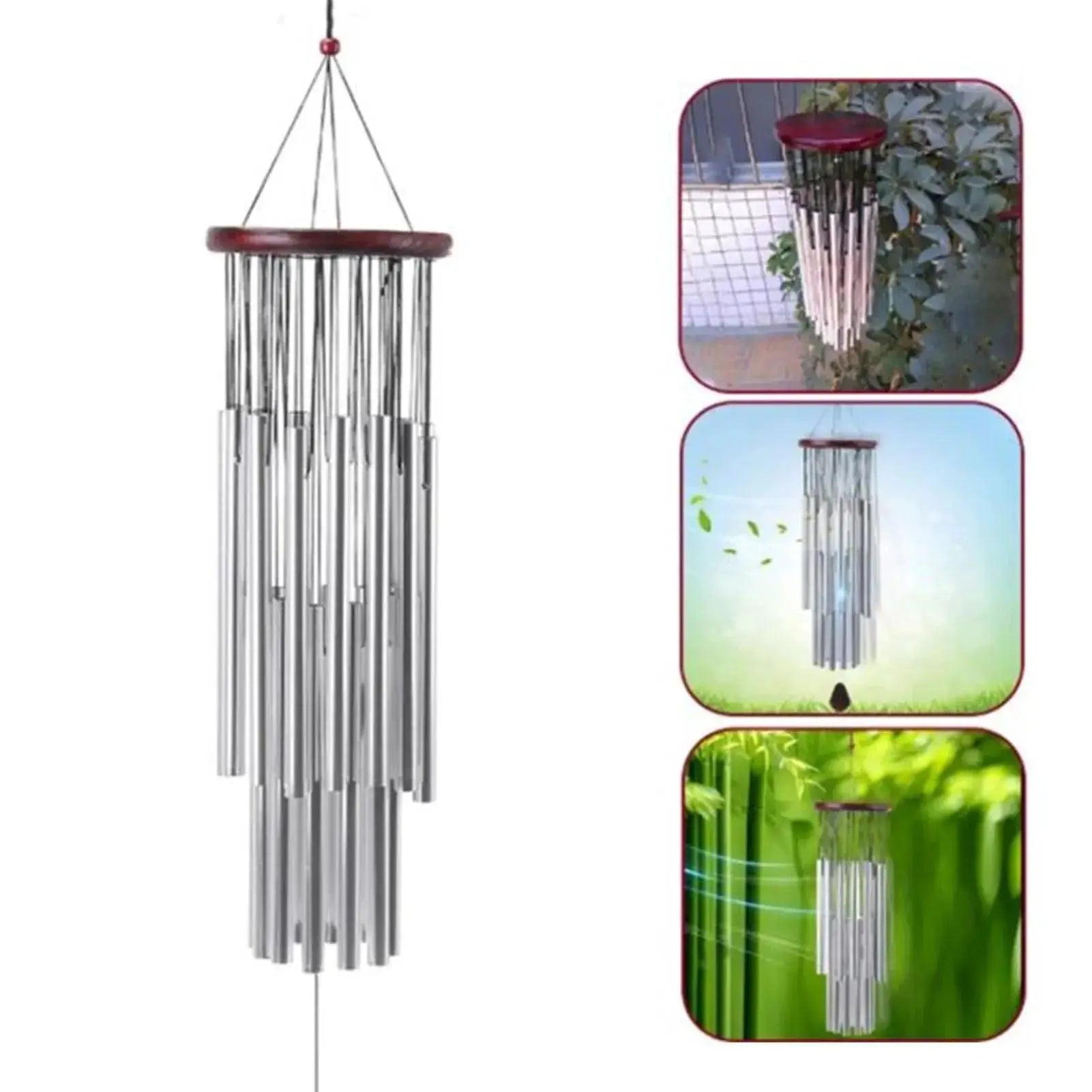 27 Tubes Handmade Wind Chimes Outdoor - Concert Pitch Tuned for Deep Soothing Sounds, Hummingbird Design Large Wind Bell for Gar from PriceLows™