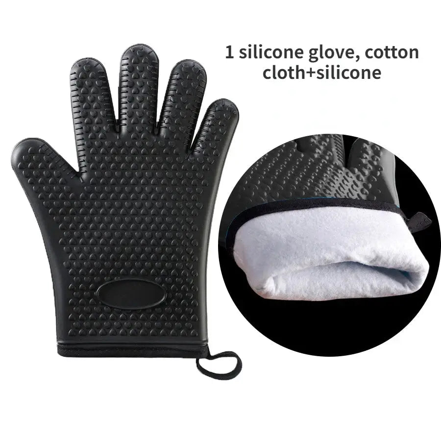 Silicone Oven Mitts | Heat Resistant | Non Slip Grip | One Size