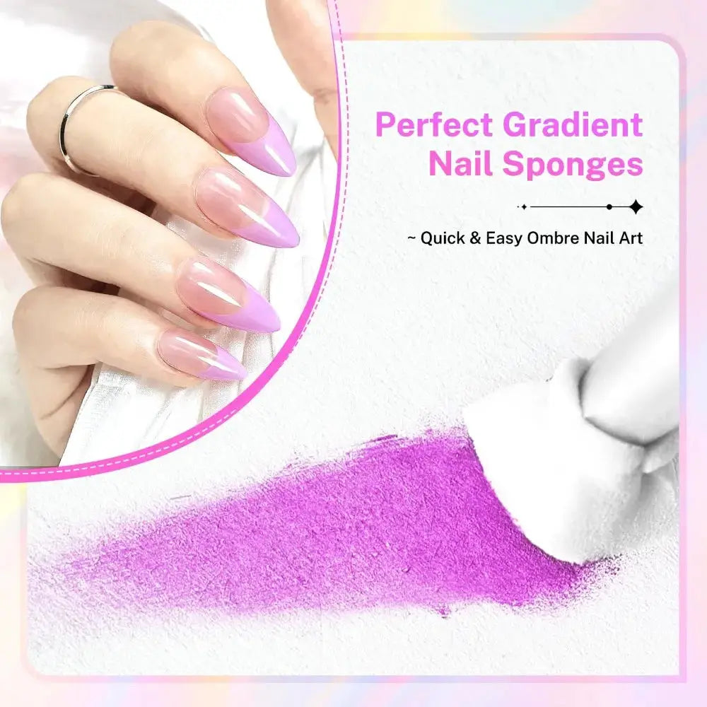 100PCS Soft Nail Sponges with 1PCS Grabbing Pen for Manicure and Nail Art Designs from PriceLows™