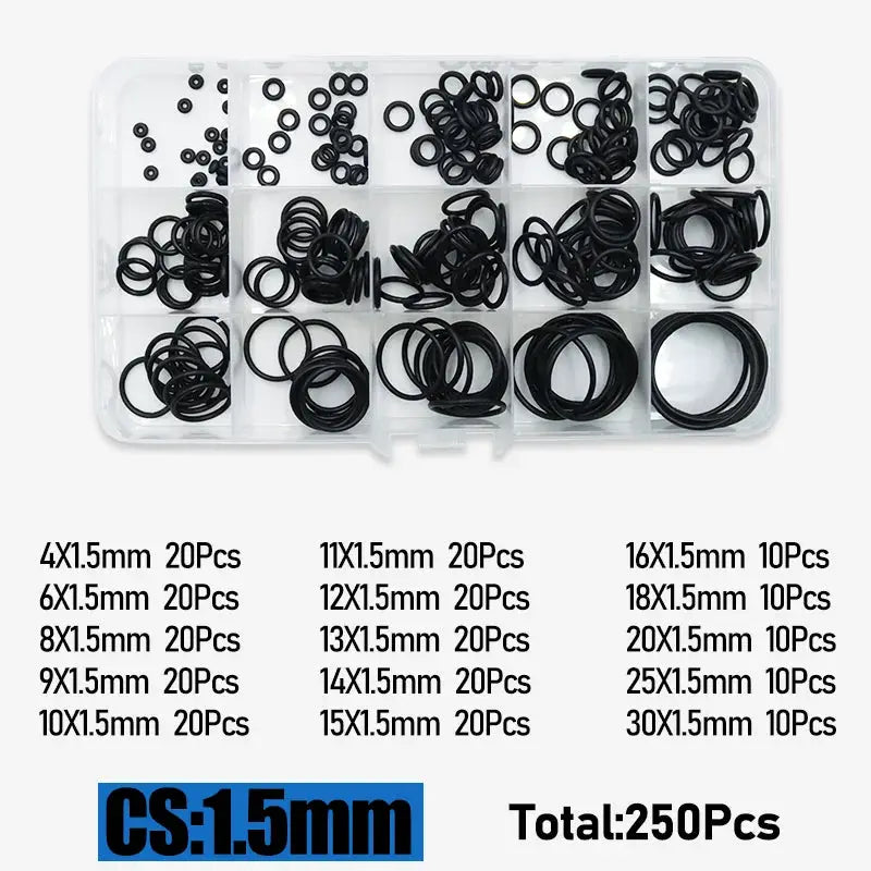 O Ring CS 1.0 1.5 to 4.0mm Sealing Washer Nitrile Rubber O-ring Faucet Plumbing Gaskets Oil Resistant High Temperature Oring Kit from PriceLows™