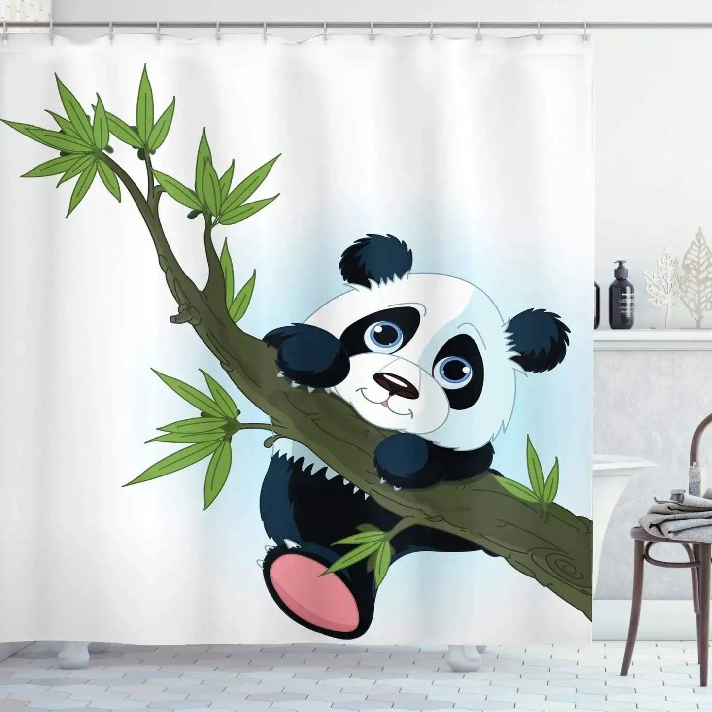 Cartoon Cute Animal Shower Curtain Cat Dog Anime Printed Bathroom Decor 3D Waterproof Bath Fabric Home Curtains For Children from PriceLows™