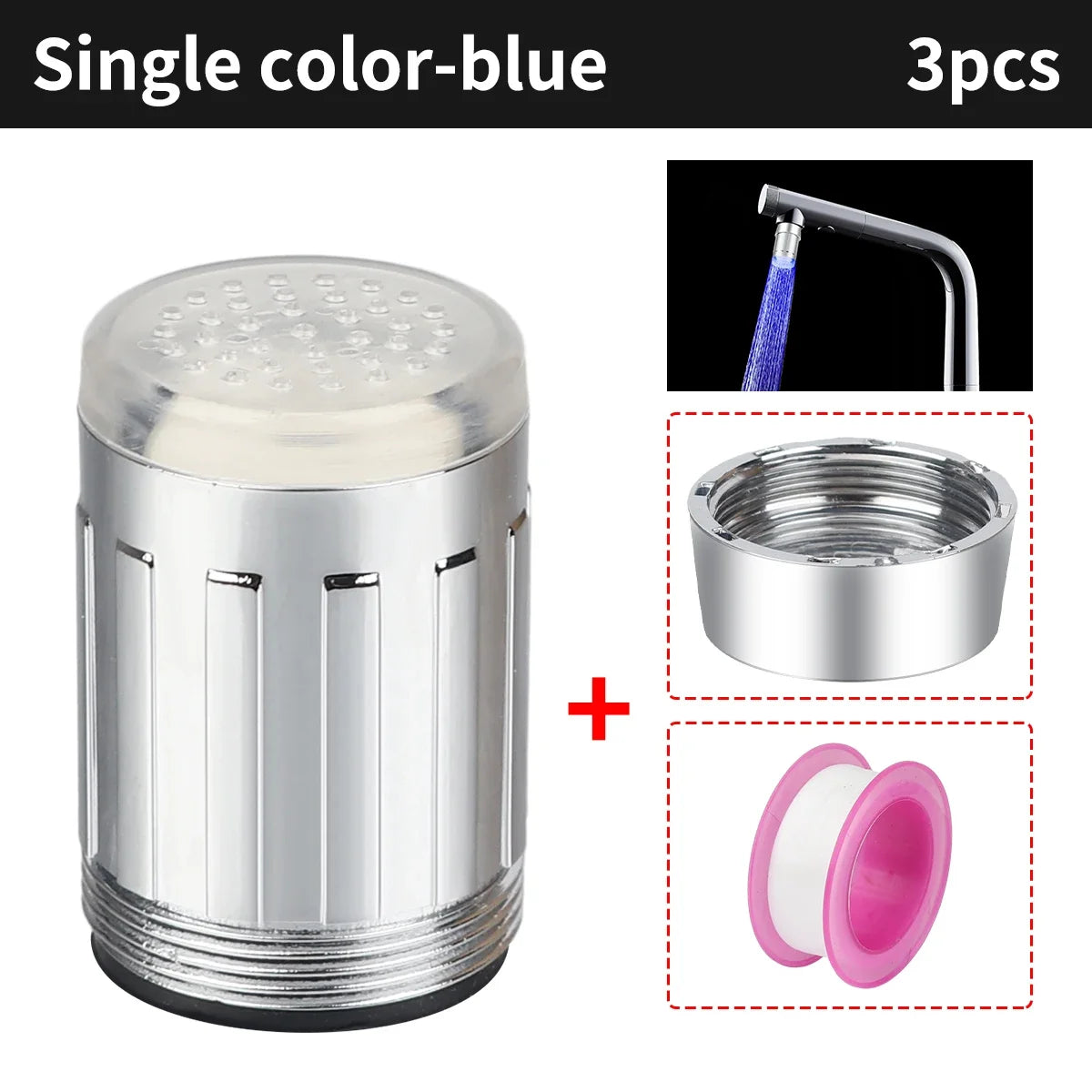 LED Faucet Aerator | Temperature Sensitive | 7 Color Change | Universal Fit