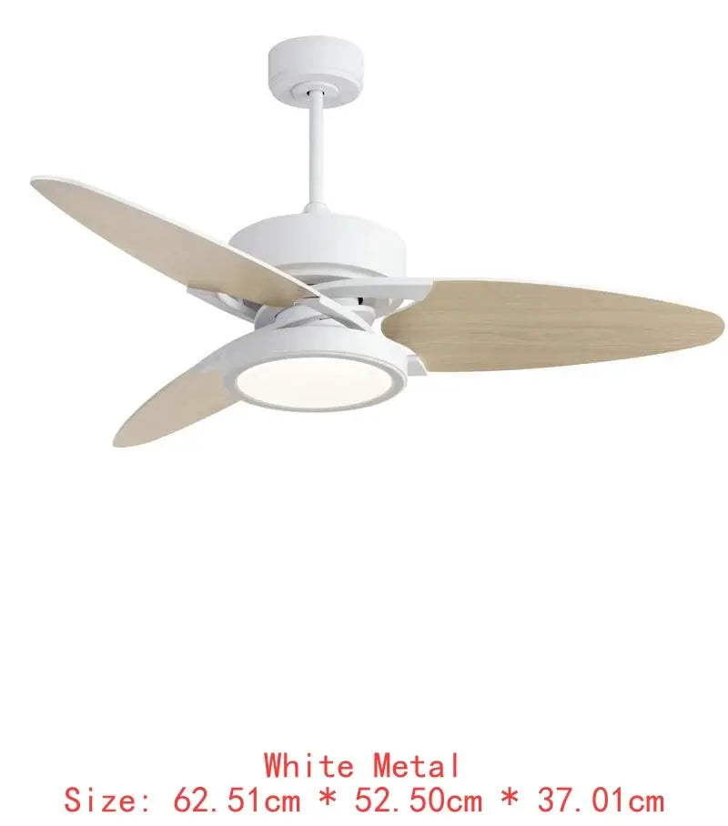 52" LED Indoor White Smart Ceiling Fan with Remote Control for Home Use from PriceLows™