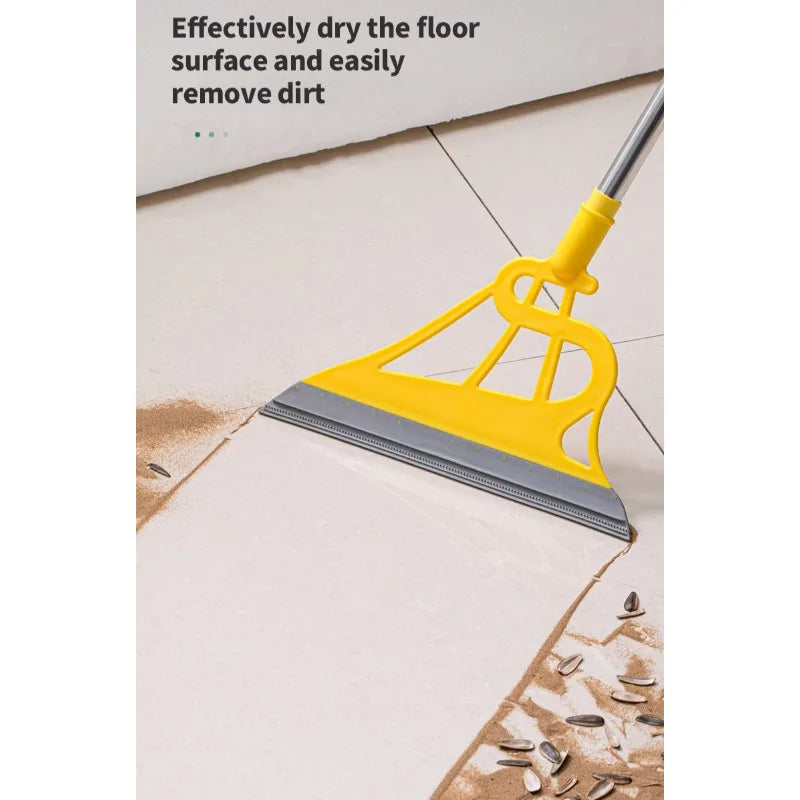 Floor Clean Tools,Silicone Floor Glass Mop,Dual-use Foldable Silicone Broom,Squeegee,Pet Hair Remover,Smart Broom from PriceLows™