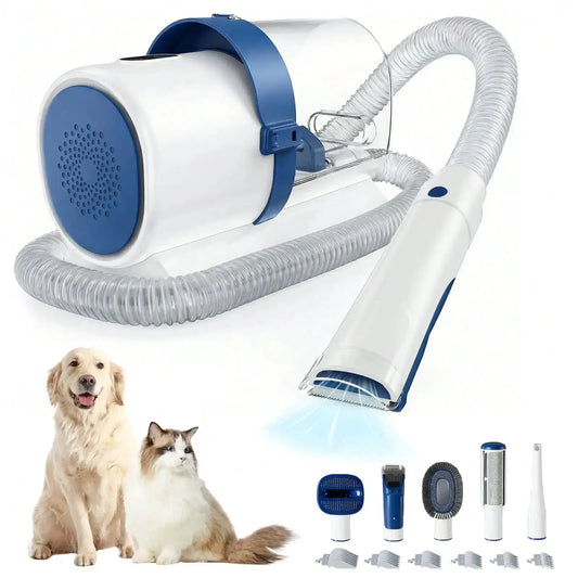 Pet Grooming Vacuum Kit | Low Noise | Cordless Clippers | For Dogs Cats
