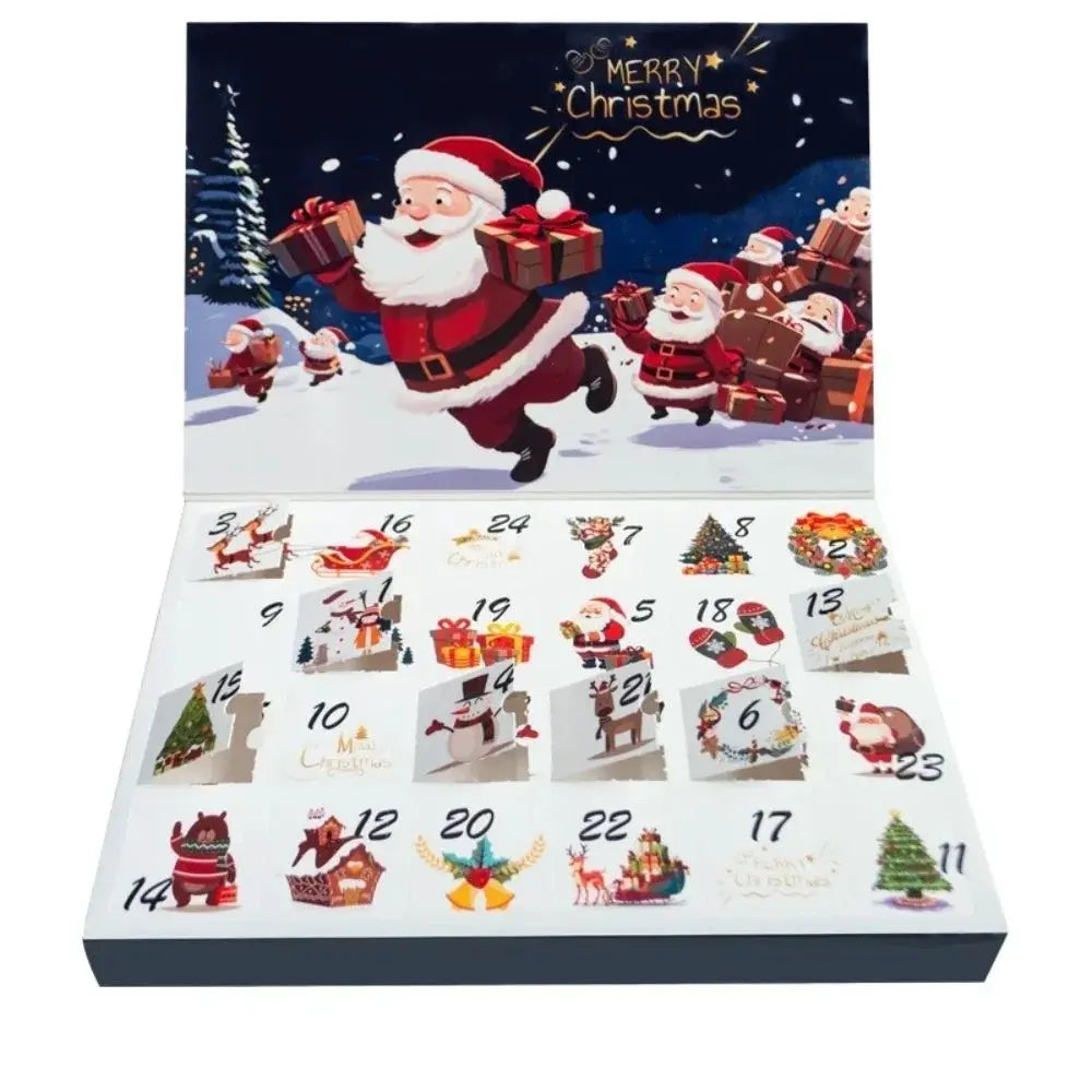 Christmas Advent Calendar | 24 Grids | DIY Fillable | Plastic
