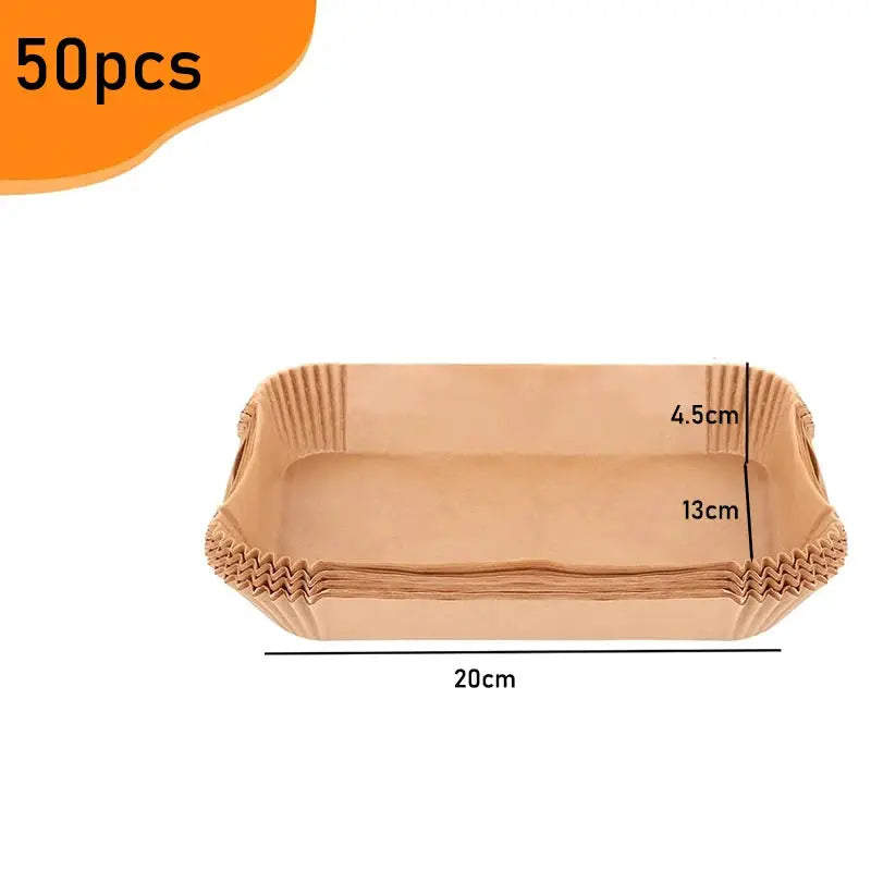 Air Fryer Parchment Paper Liner | 31 cm | Fits 3-9 Qt | Large Rectangle Disposable