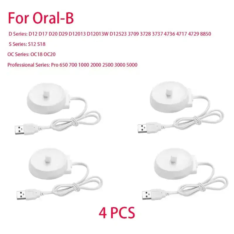 USB Power Charging Base Portable Travel Dock Station, Replacement Charger for Braun Oral B D12 D16 D20 3757 Electric Toothbrush from PriceLows™