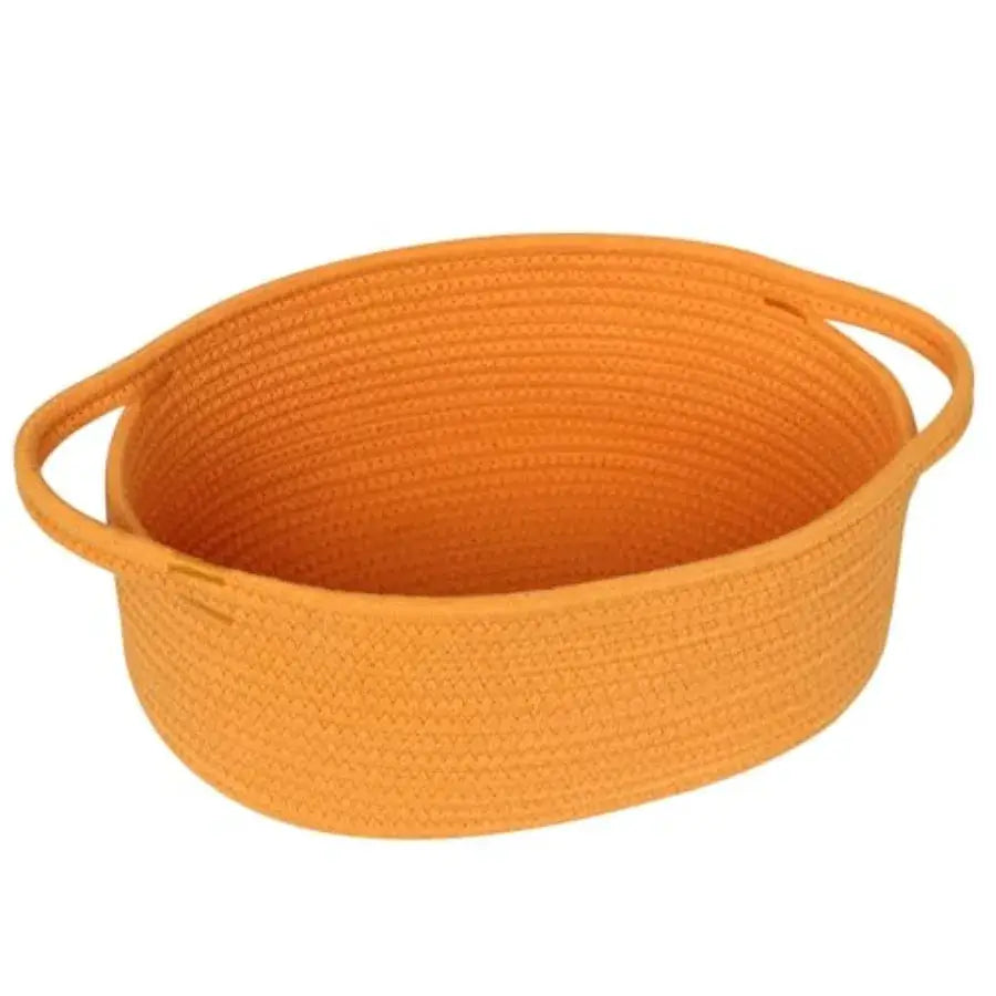 Woven Basket, 13" x 9" x 5" Cute Dog Toy Basket, Soft Cotton Rope Storage Box, Cat Toy Bin, Baskets for Gifts Empty, Small Bask from PriceLows™