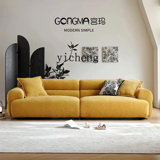Sofa | Yellow Upholstery | Wood Frame | Large Sofa from PriceLows™