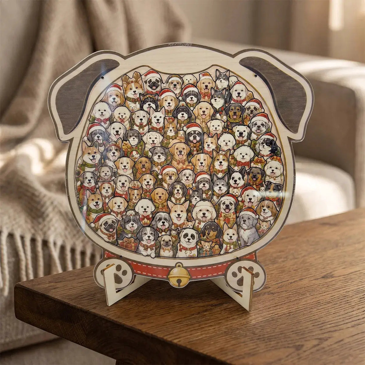 Cat Shaped Wooden Puzzle | Jigsaw Art | Holiday Gifting