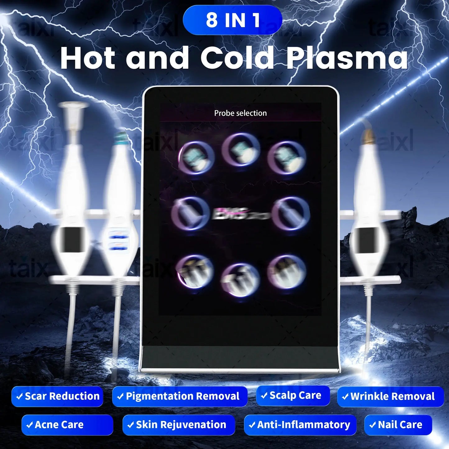 Plasma Pen Device | 8 In. Hot Cold Function | Acne Scar Removal