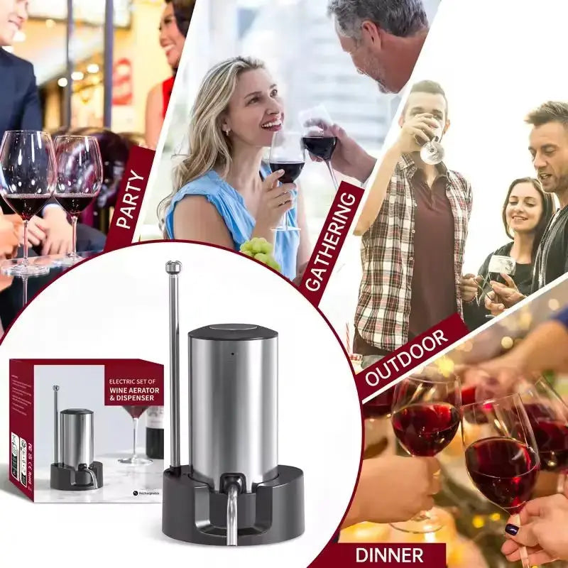 Rechargeable Electric Wine Aerator Dispenser Automatic Wine Decanter Intelligent Electric Wine Dispenser Party Kitchen Tool Gift from PriceLows™