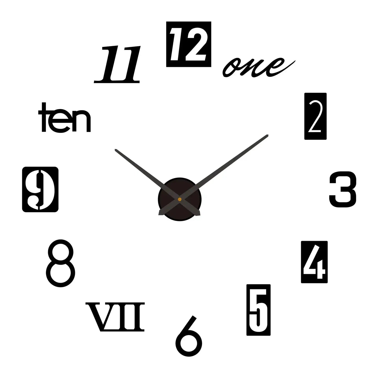 Large 3D Wall Clock Luminous Classic Wall Clocks DIY Digital Clock Wall Watches Stickers Silent Clock for Home Living Room Table from PriceLows™