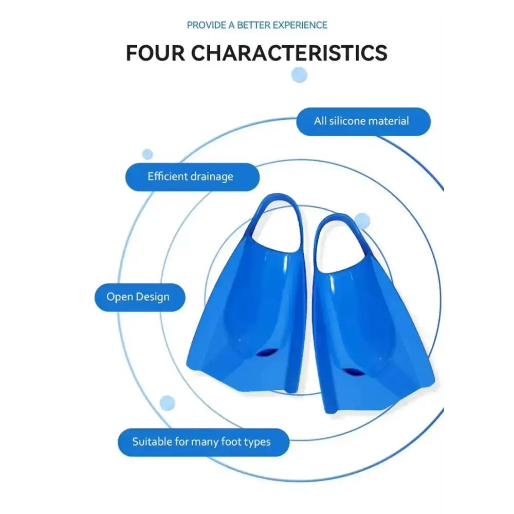 Short Silicone Swim Fins Adults Child Professional Snorkeling Diving Training Equipment Swimming Flippers Pool Ocean Swim Shoes from PriceLows™