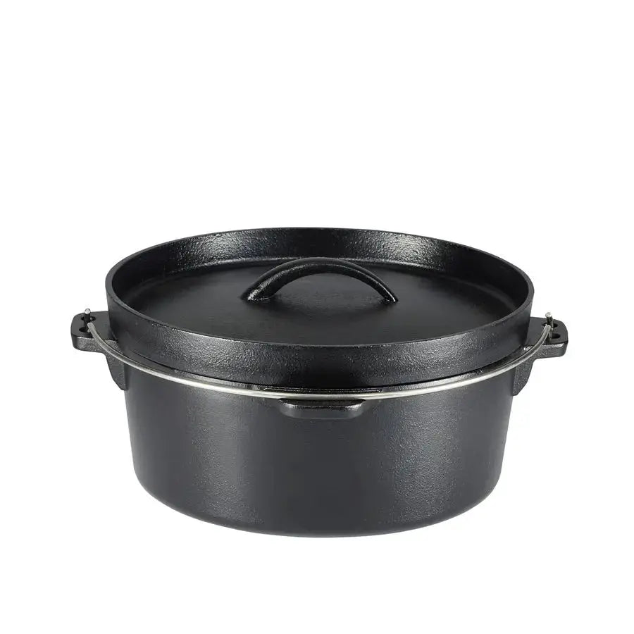 PreSeasoned Cast Iron 5 Pieces Kitchen Pots and Pans Cookware Set, Black, 14.17 x 12.2 x 10.63 in from PriceLows™