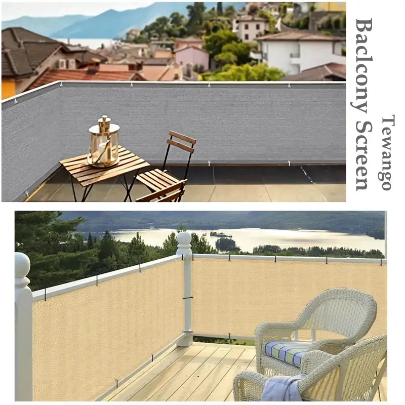 Outdoor Balcony Privacy Screen | 90% Shading Mesh | Breathable Gazebo Kit