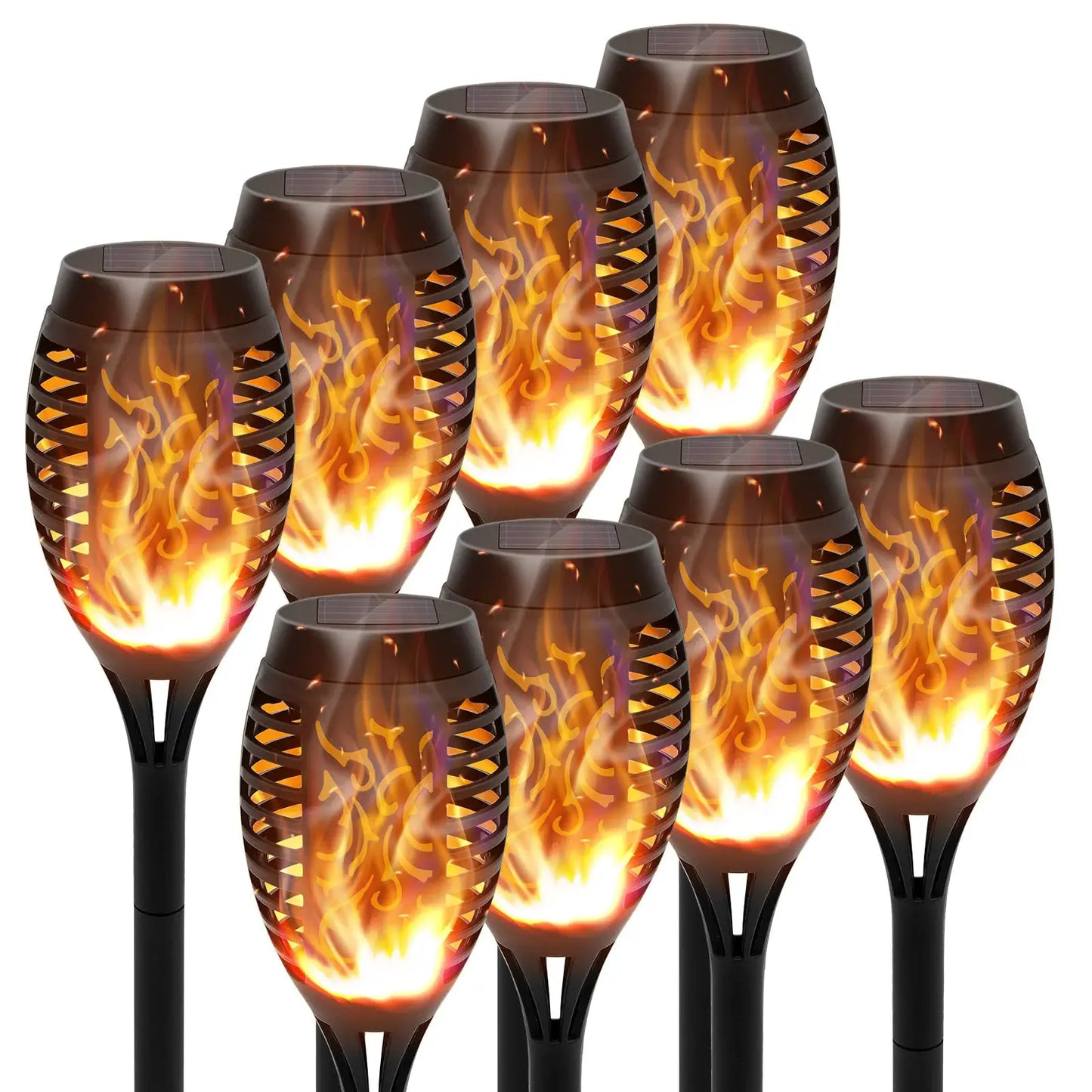 4/6/8/12Pcs Solar Flame Torch Light LED Flickering Outdoor Decoration Powered For Lawn Path Yard Patio Floor Night Lamp from PriceLows™