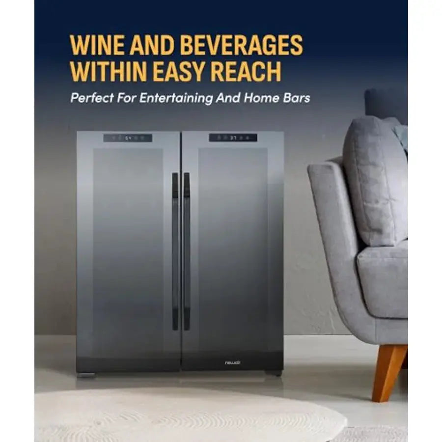 27 Dual Zone Beverage Refrigerator Wine Cooler for 18 Bottles 59 Cans Freestanding or Built-In Under Counter Mini Fridge for Be from PriceLows™