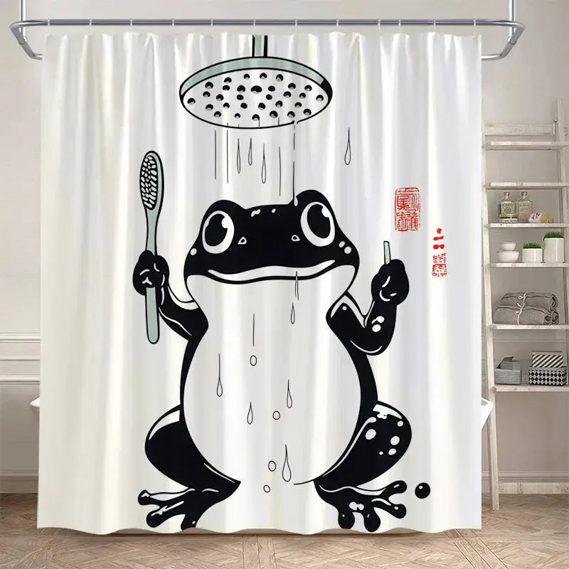 Funny Bathing Dinosaur Shower Curtains Black Cat Animal Silhouette Kids Bath Curtain Modern Polyester Bathroom Decor with Hooks from PriceLows™