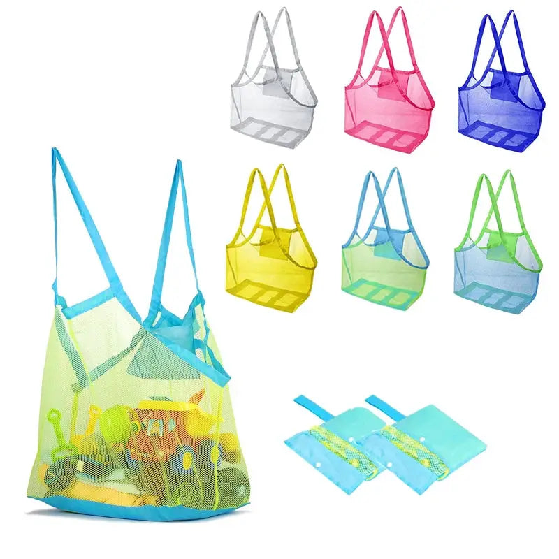 Children Sand Away Protable Mesh Bag Kids Toys Storage Bags Swimming Large Beach eco Bag Women Cosmetic Makeup Bag сумка женска from PriceLows™
