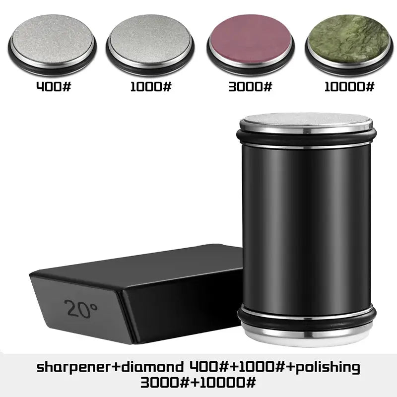 Knife Sharpener | Double Sided Diamond | 15/20 Degree Magnetic Roller