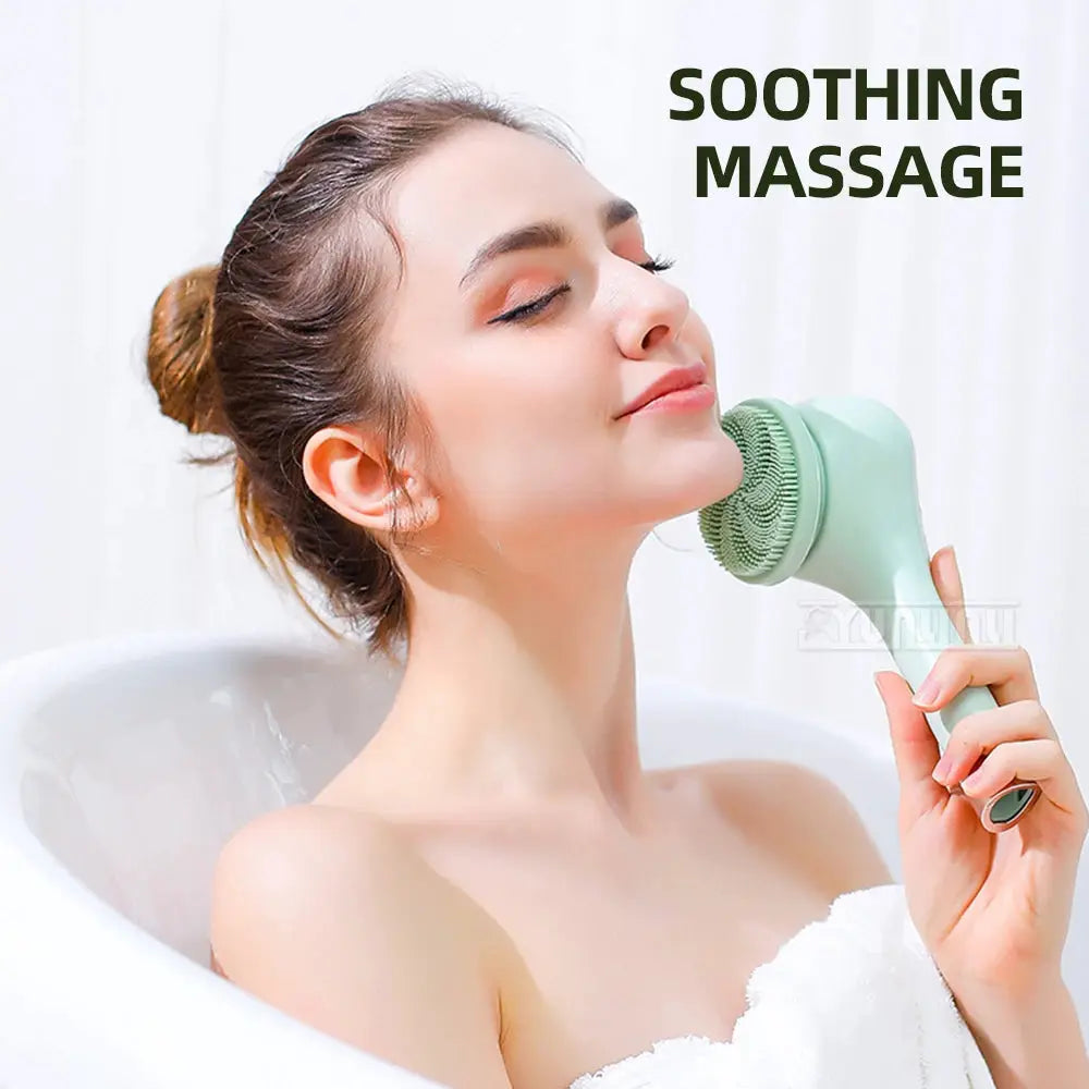 Electric Bath Brush | Vibration Massage | Waterproof Long Handle