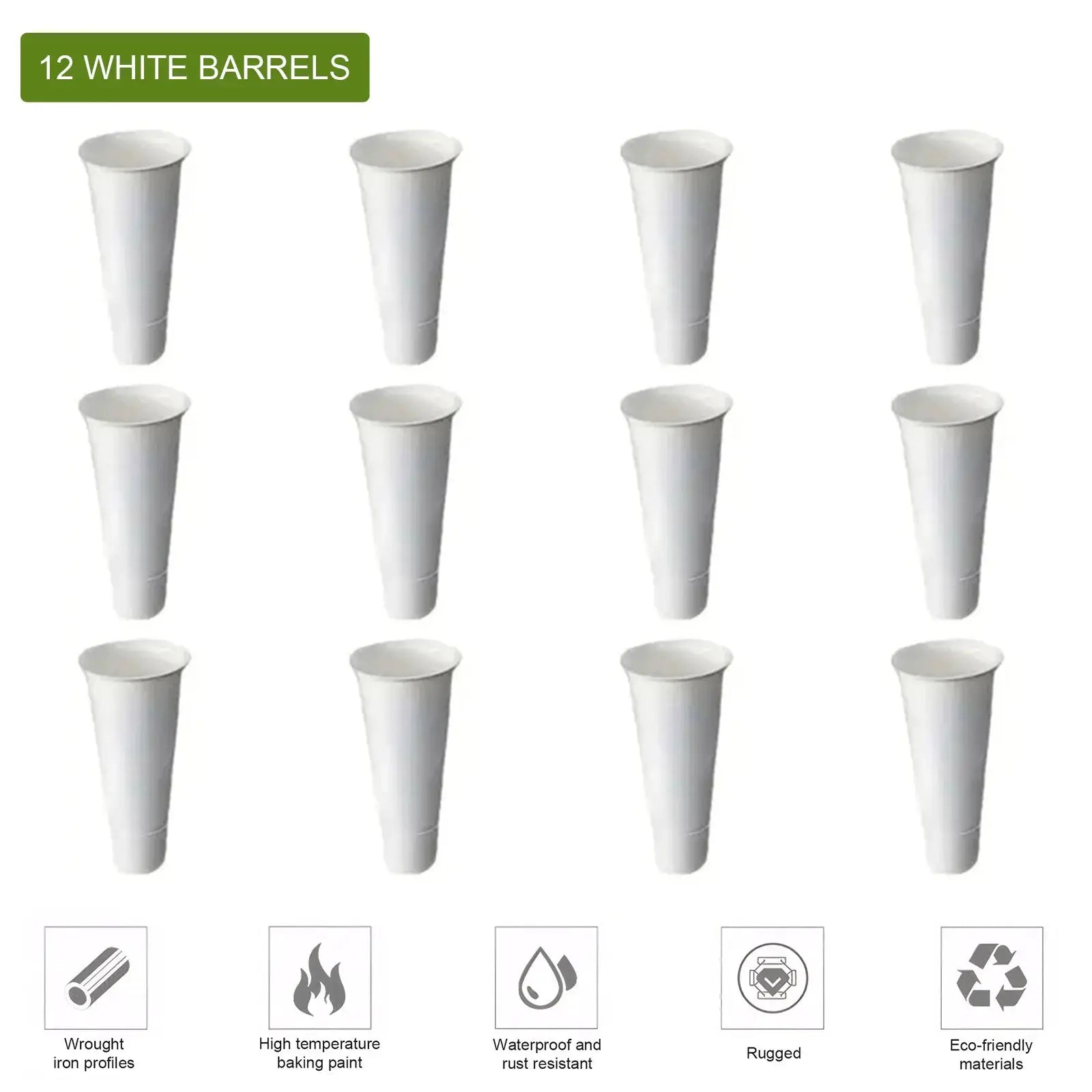 12 PCS Plant Stand Tapered Buckets (Flower Stand Not Included) Plastic Tapered Buckets for Home Patio Balcony Garden from PriceLows™