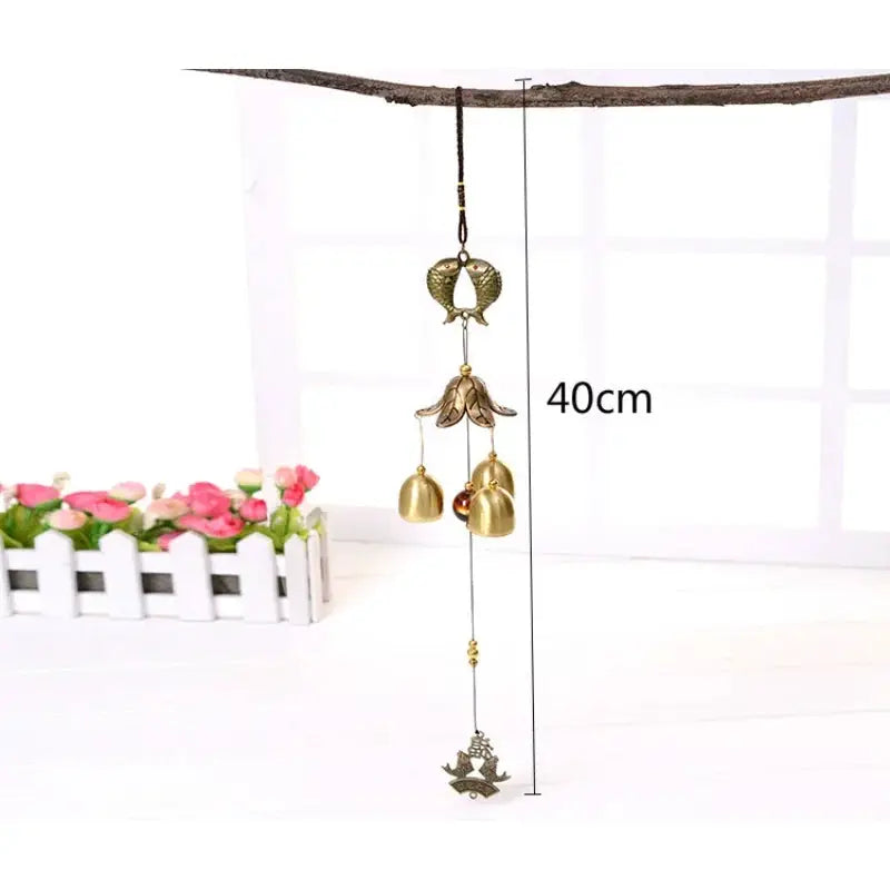 1Pcs Garden Courtyard Antique Style Copper Wind Chime Outdoor Home Decoration Metal Hanging Decoration Outdoor Lucky Metal Bell from PriceLows™