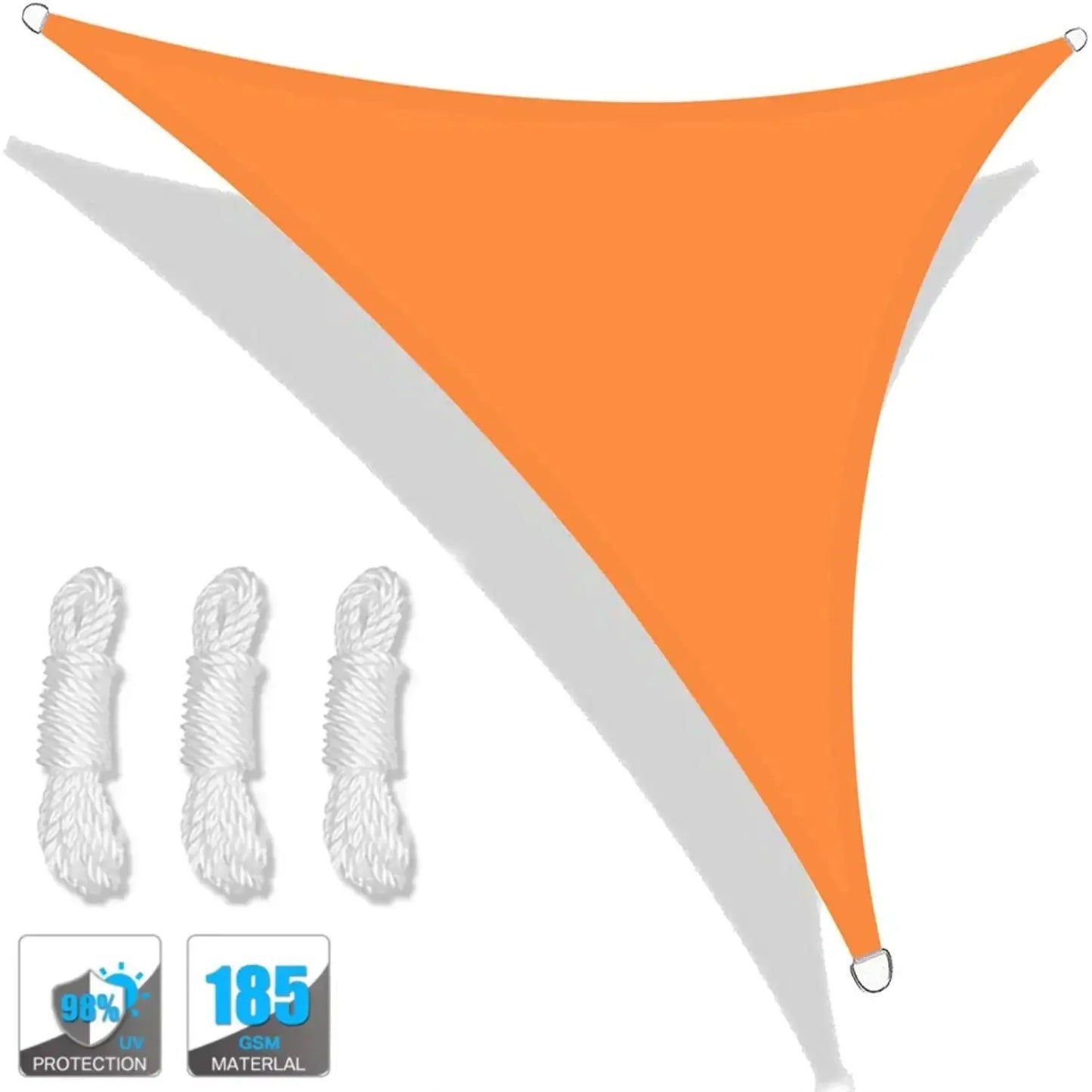 Triangle Sun Shade Sail | Waterproof UPF50+ Poly Canvas | Backyard Patio Garden Canopy