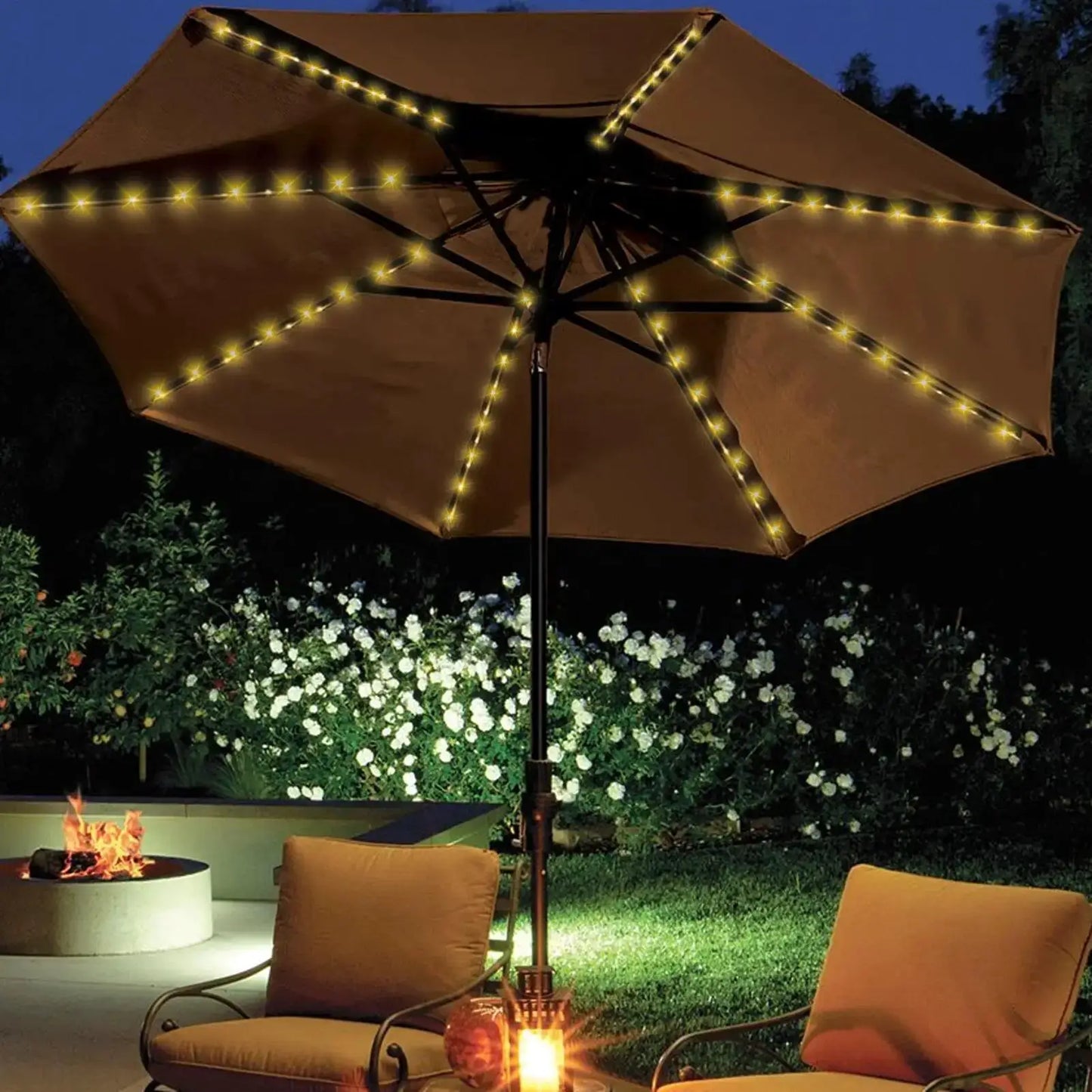 Solar Umbrella Light | 8 Brightness Modes | Waterproof | Outdoor