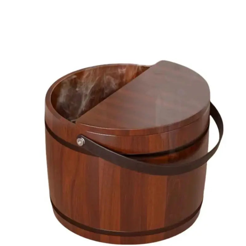 Wooden Massage Foot Bath Barrel With Handle For Soaking