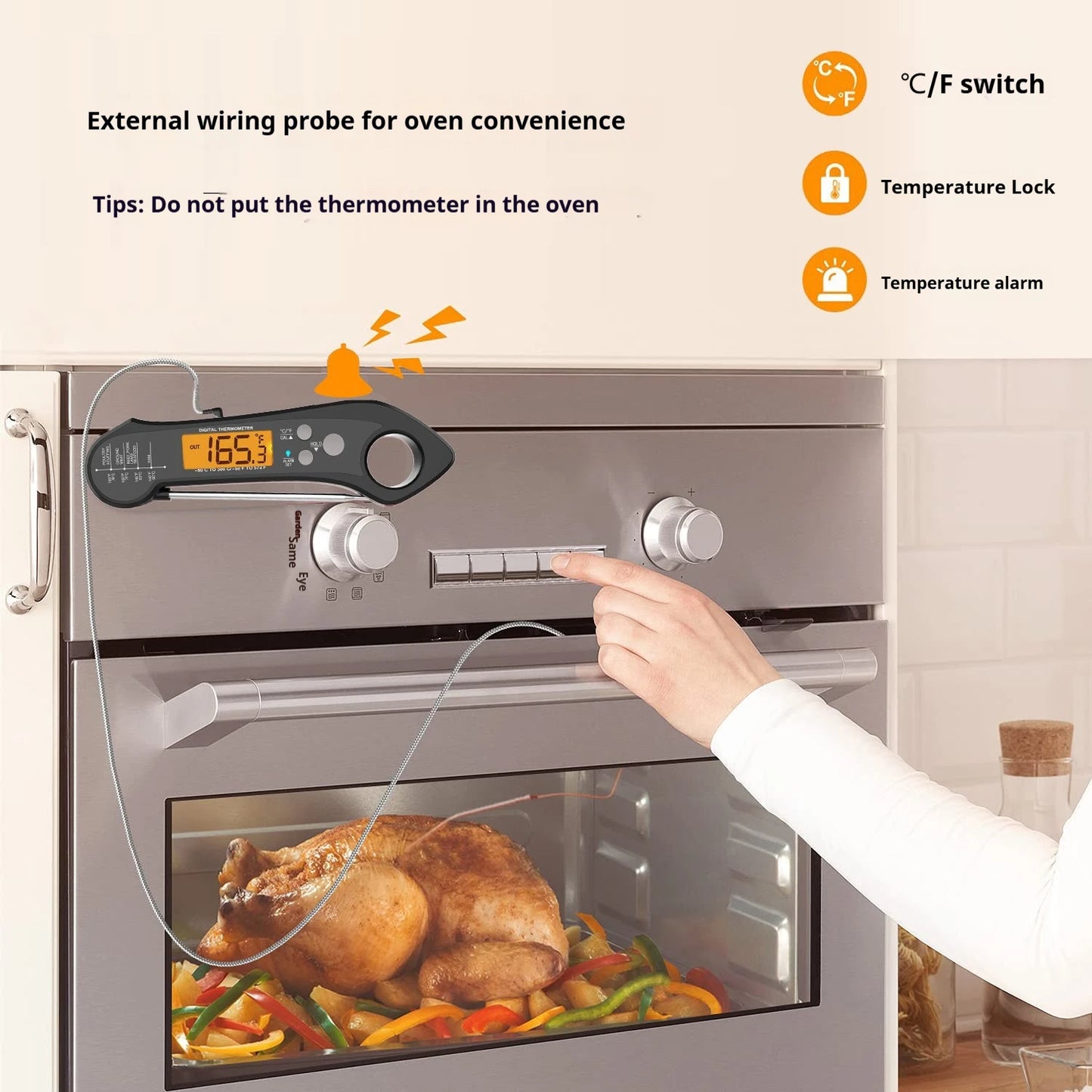 Meat Thermometer | 2 Probes | Long Cable | Waterproof