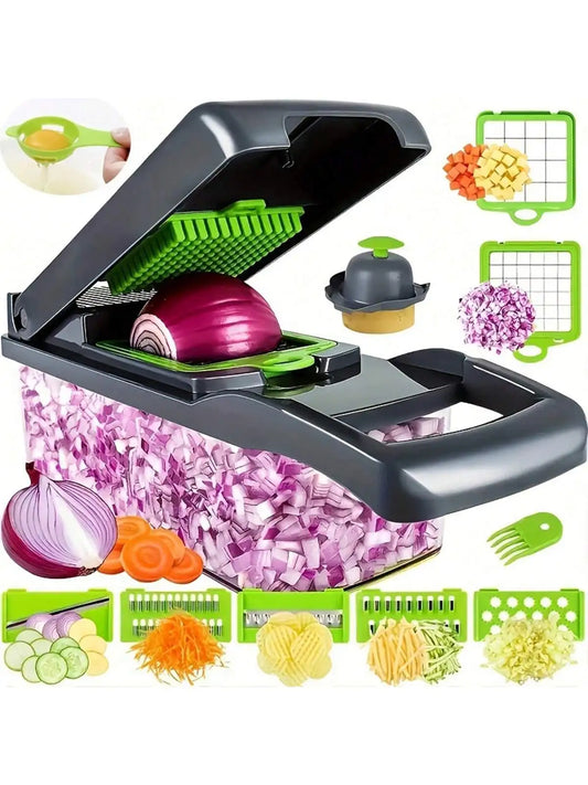 Vegetable Chopper | Multifunctional Tool | With Container | 14pcs/16pcs Set
