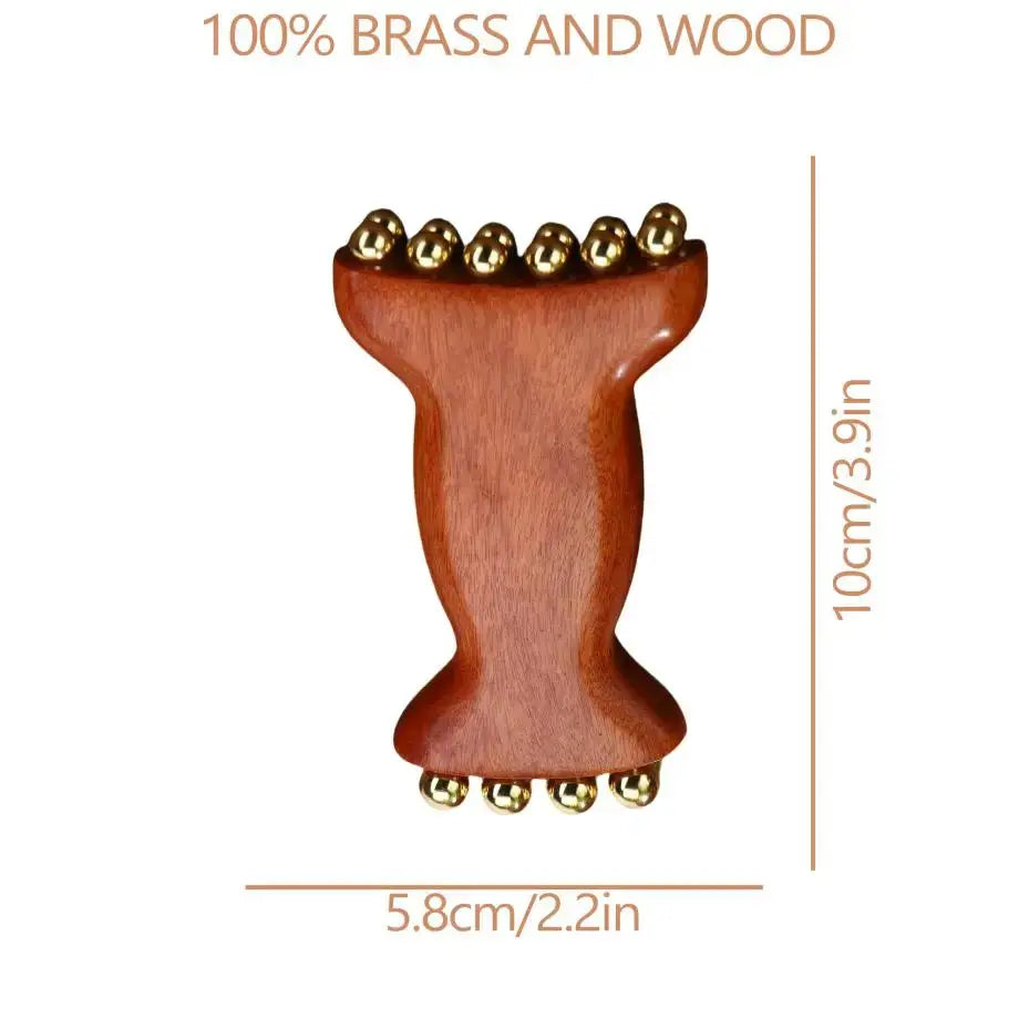 Copper Wood Face Massager | Lymphatic Detox Tool | Jawline And Eye Firming